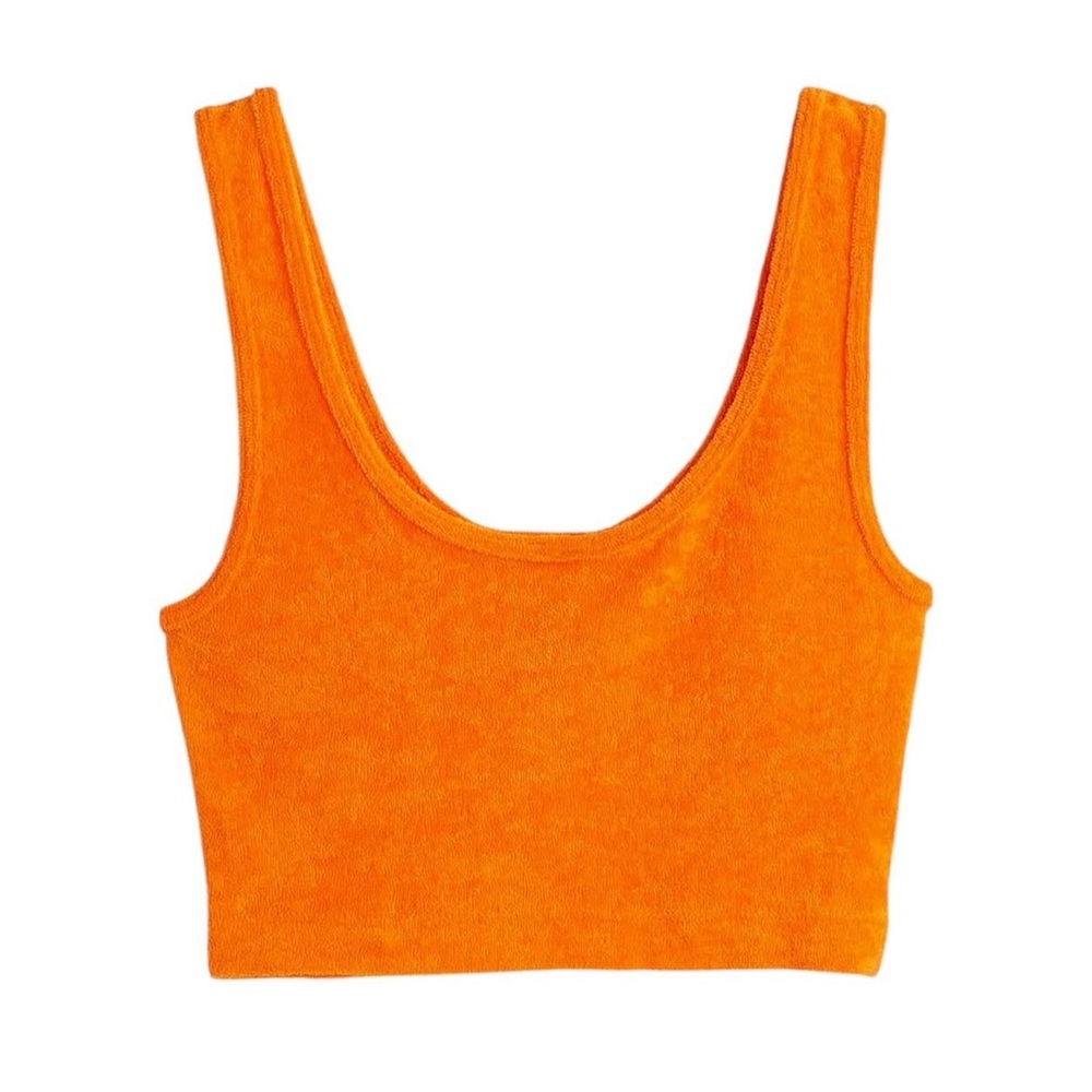 H&M Vibrant Orange Cropped Tank Top